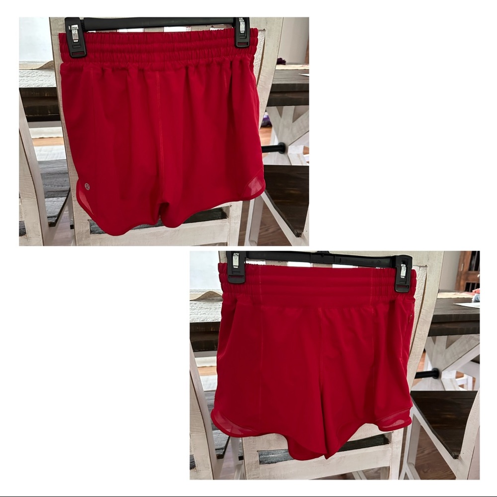 Lululemon Red Hotty Hot Shorts